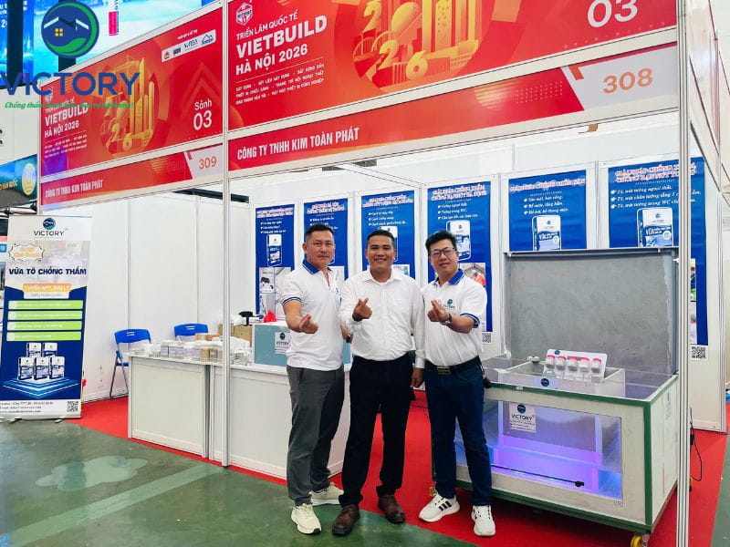 Gian hàng chống thấm Victory tại triển lãm quốc tế Vietbuild 2026